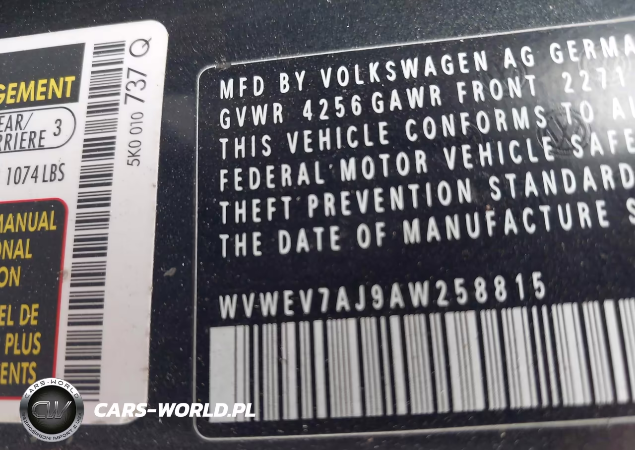 2010 Volkswagen Gti 2-Door VIN:WVWEV7AJ9AW258815 - 9