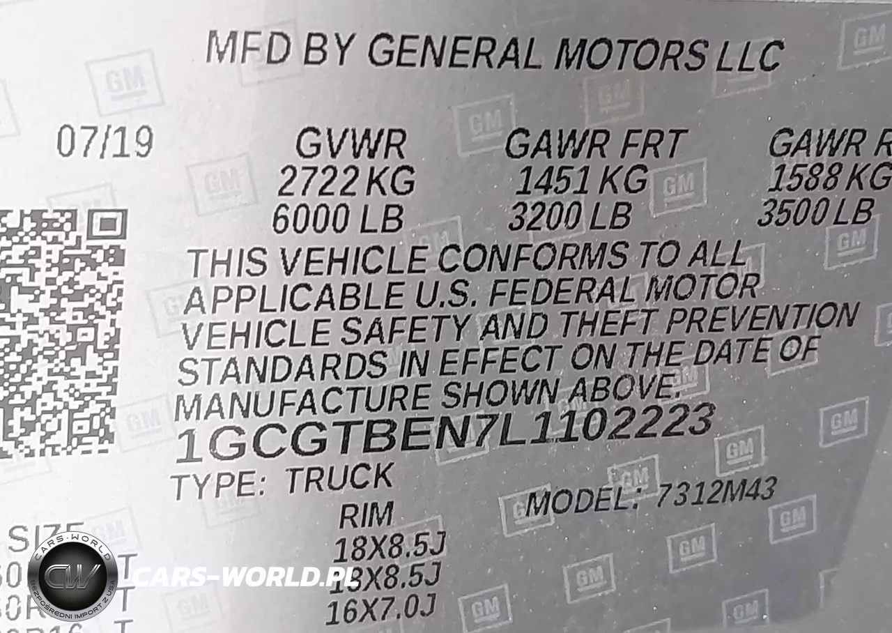 2020 Chevrolet Colorado 4Wd Short Box Wt VIN:1GCGTBEN7L1102223 - 9
