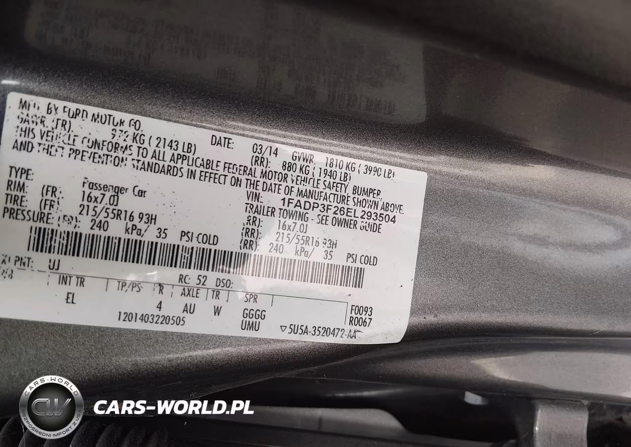 2014 Ford Focus Se VIN:1FADP3F26EL293504 - 9