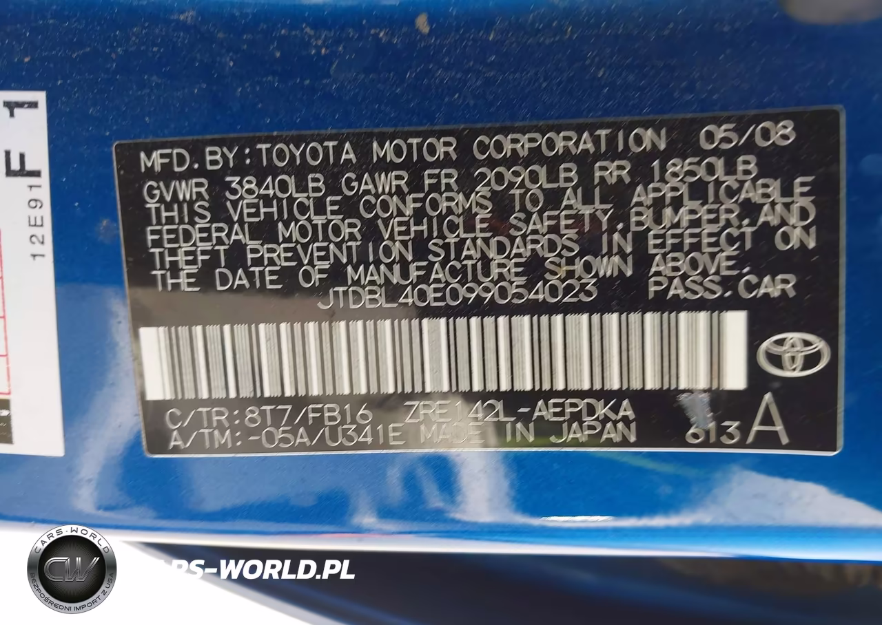 2009 Toyota Corolla Le VIN:JTDBL40E099054023 - 9