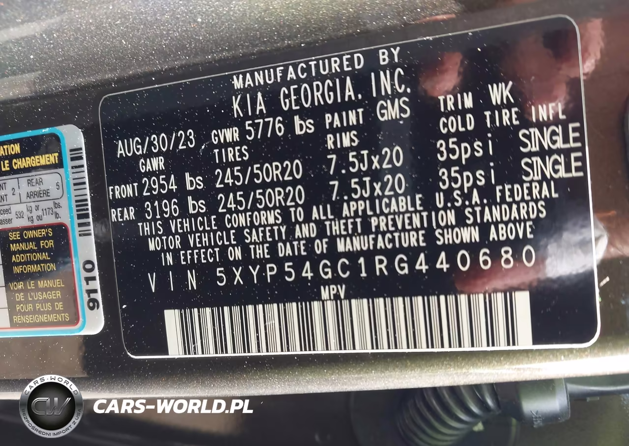 2024 Kia Telluride Sx VIN:5XYP54GC1RG440680 - 9