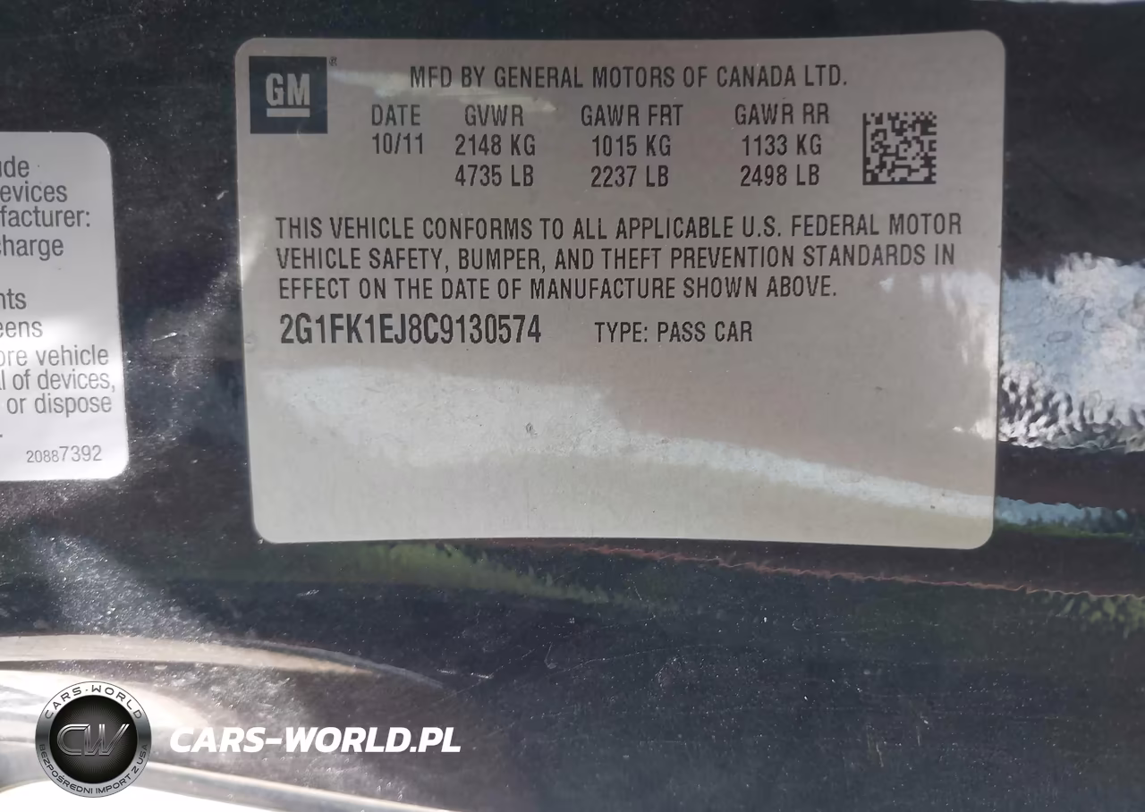 2012 Chevrolet Camaro 2Ss VIN:2G1FK1EJ8C9130574 - 9