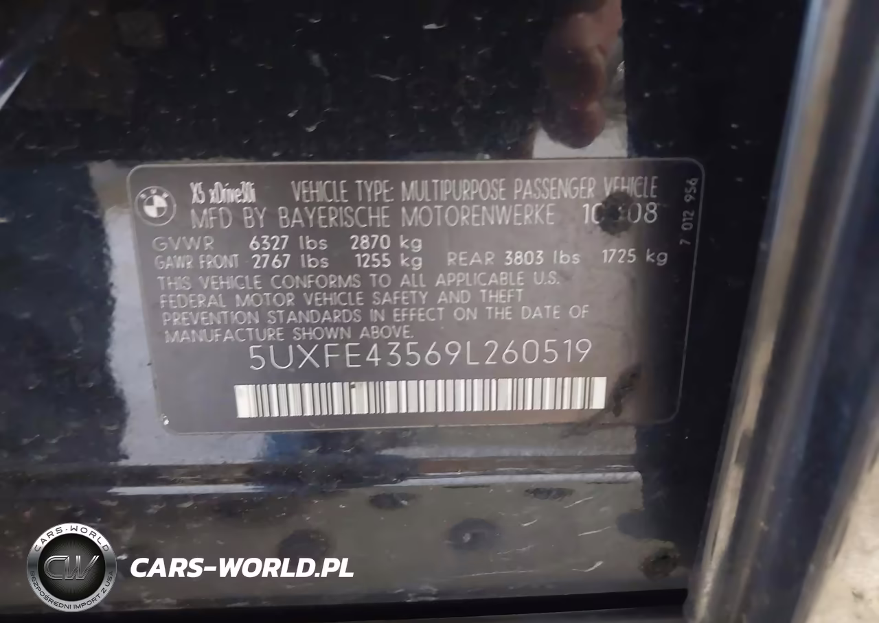 2009 BMW X5 xDrive30I VIN:5UXFE43569L260519 - 9