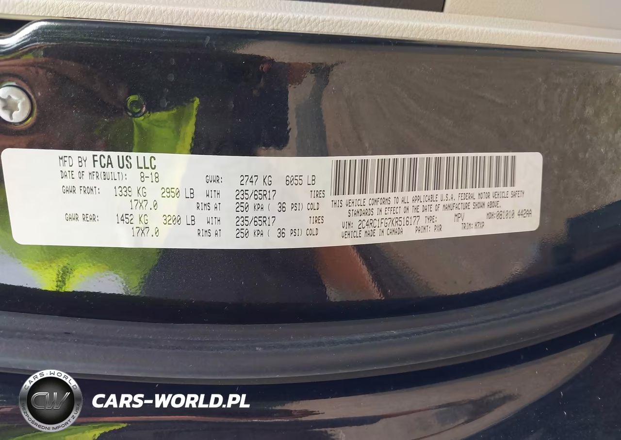 2019 Chrysler Pacifica Touring Plus VIN:2C4RC1FG7KR516177 - 9
