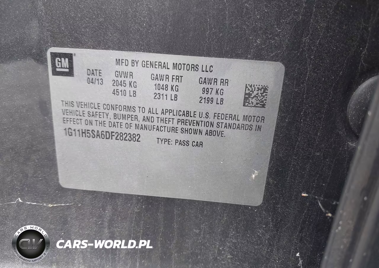 2013 Chevrolet Malibu 1Lz VIN:1G11H5SA6DF282382 - 9
