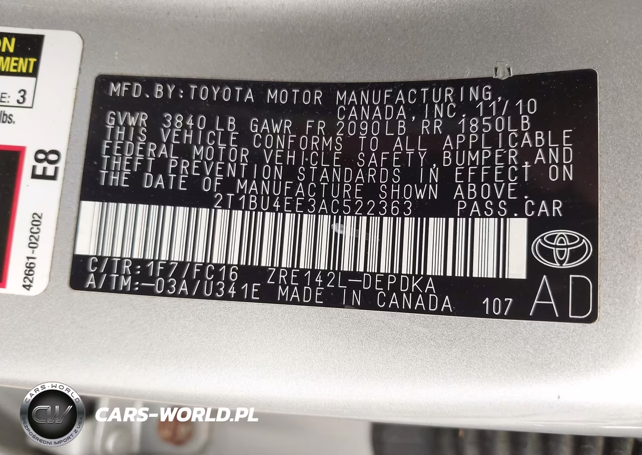 2010 Toyota Corolla Le VIN:2T1BU4EE3AC522363 - 9