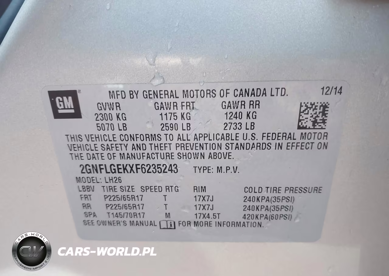 2015 Chevrolet Equinox Lt VIN:2GNFLGEKXF6235243 - 9