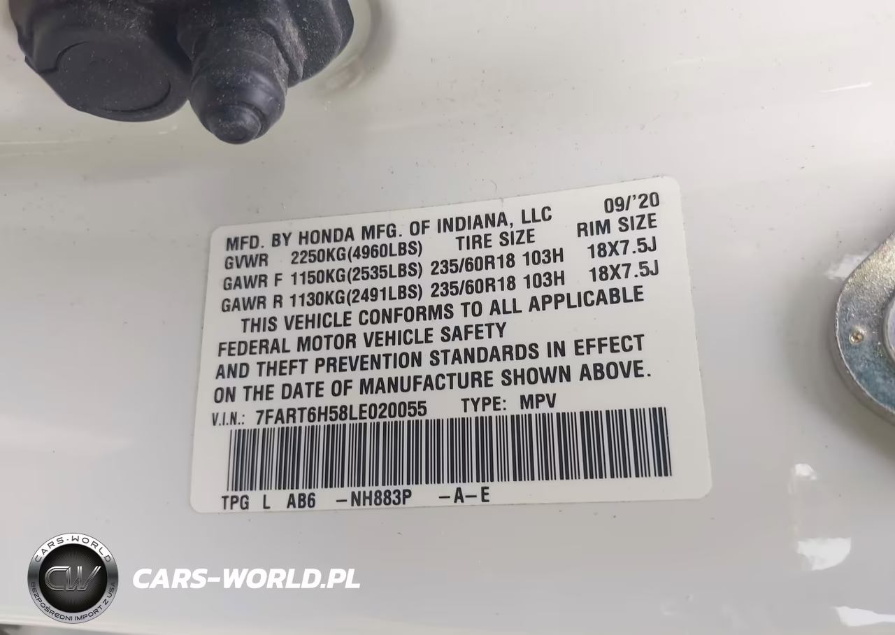 2020 Honda Cr-V Hybrid Ex VIN:7FART6H58LE020055 - 9