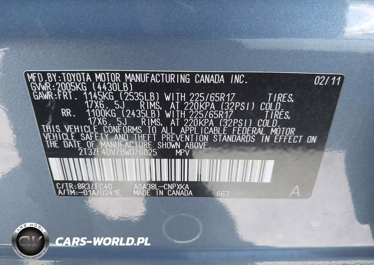 2011 Toyota Rav4 VIN:2T3ZF4DV7BW076025 - 9