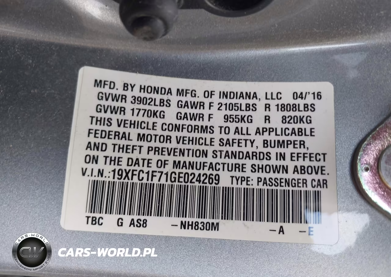 2016 Honda Civic Ex-L VIN:19XFC1F71GE024269 - 9