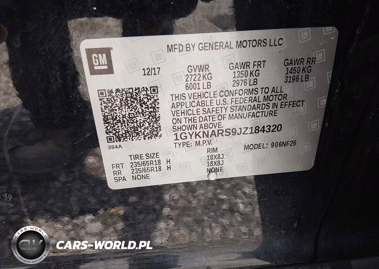 2018 Cadillac Xt5 Standard VIN:1GYKNARS9JZ184320 - 9