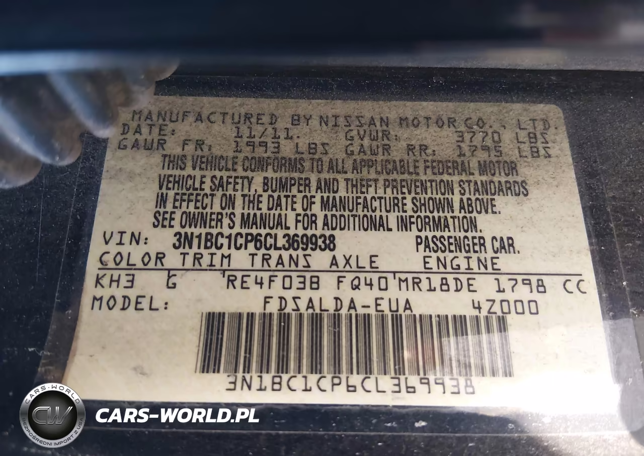 2012 Nissan Versa 1.8 S VIN:3N1BC1CP6CL369938 - 9