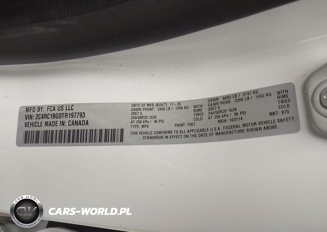 2026 Chrysler Pacifica Select VIN:2C4RC1BG0TR197793 - 9