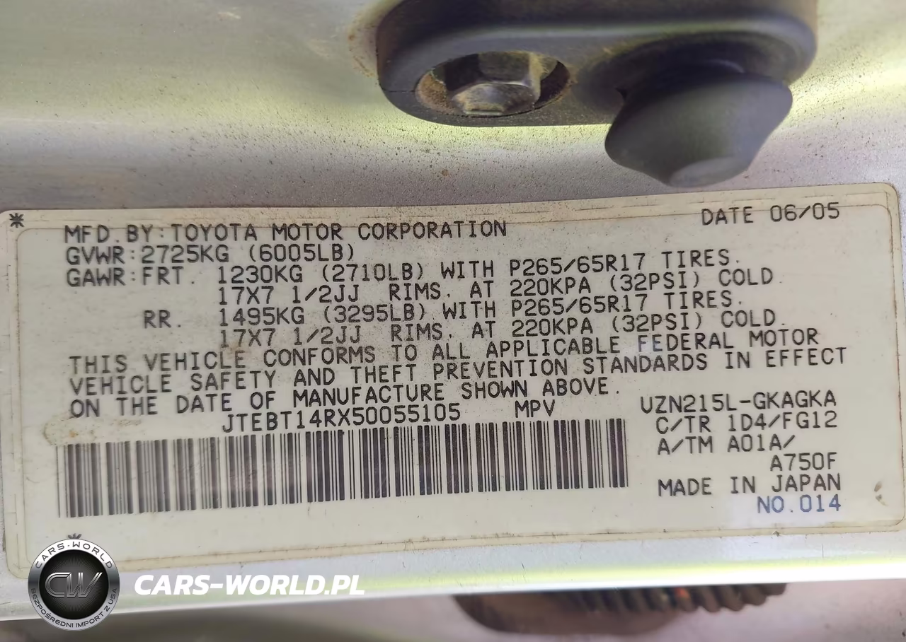 2005 Toyota 4Runner Sr5 V8 VIN:JTEBT14RX50055105 - 9