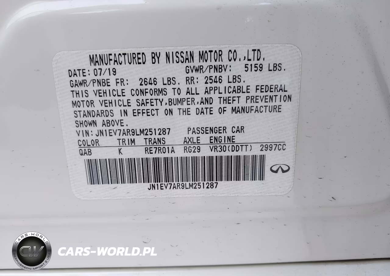 2020 Infiniti Q50 Luxe Awd VIN:JN1EV7AR9LM251287 - 9