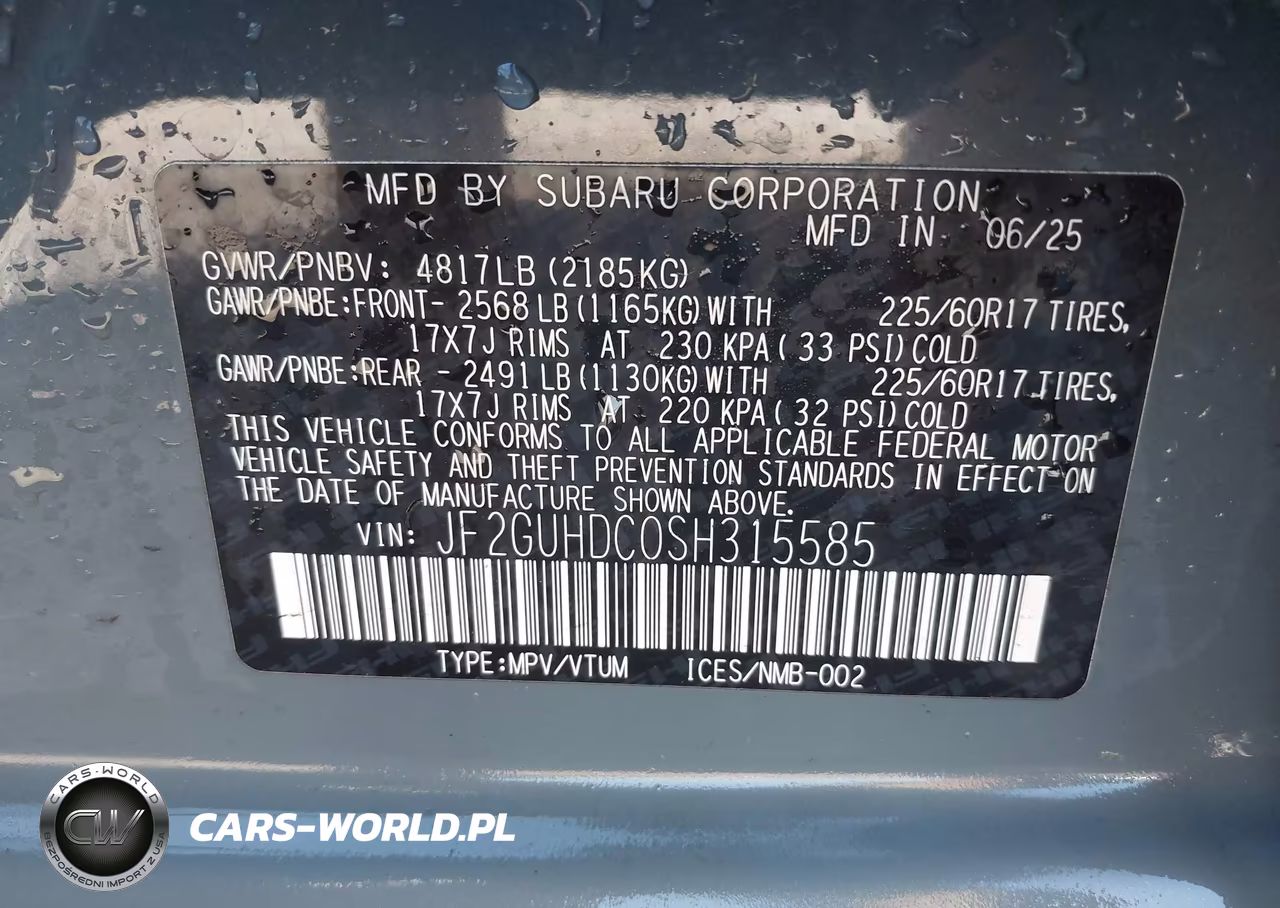 2025 Subaru Crosstrek Premium VIN:JF2GUHDC0SH315585 - 9