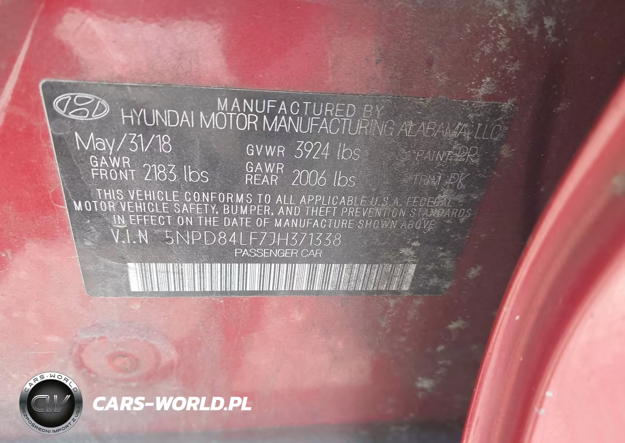 2018 Hyundai Elantra Sel VIN:5NPD84LF7JH371338 - 9
