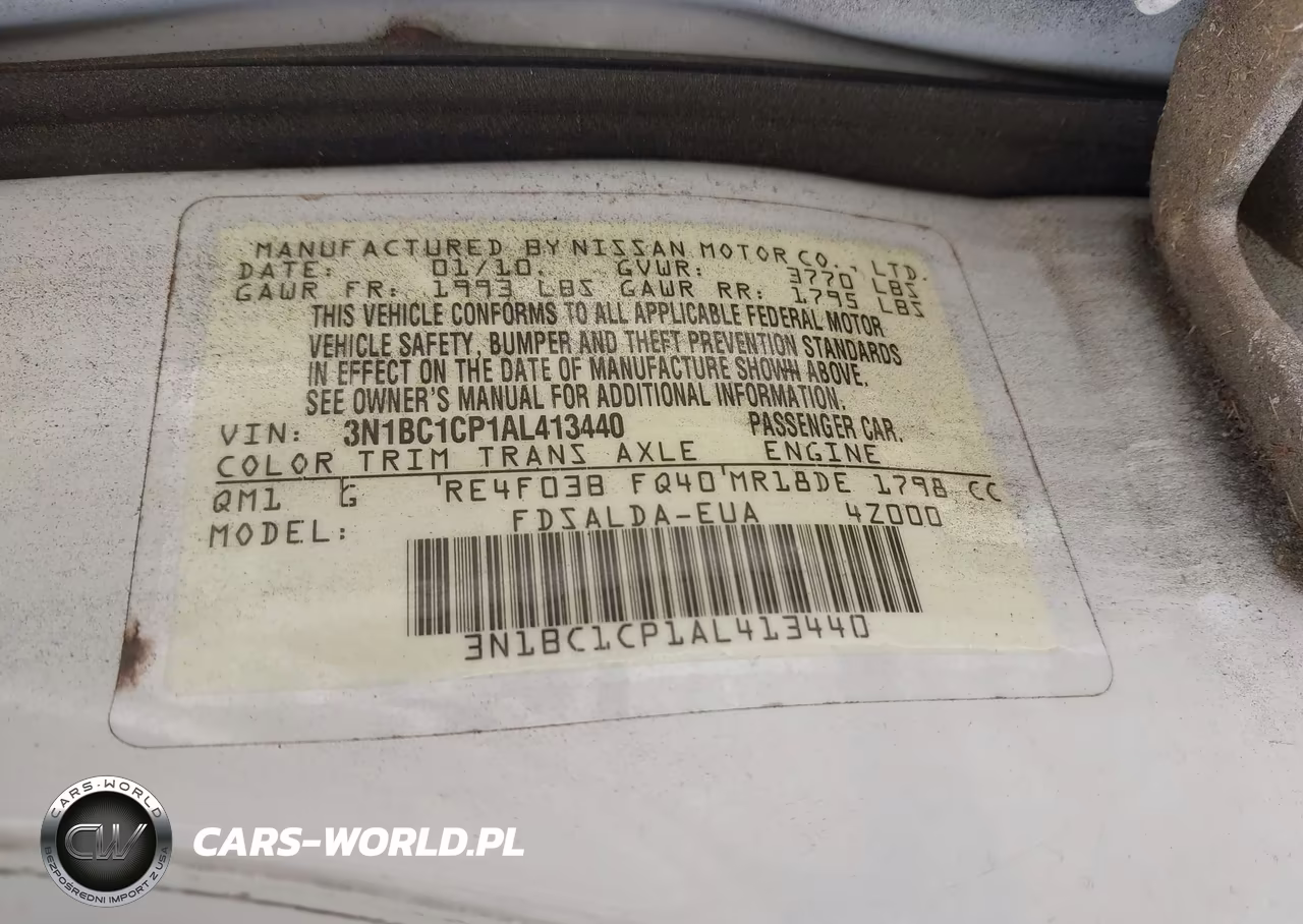 2010 Nissan Versa 1.8S VIN:3N1BC1CP1AL413440 - 9
