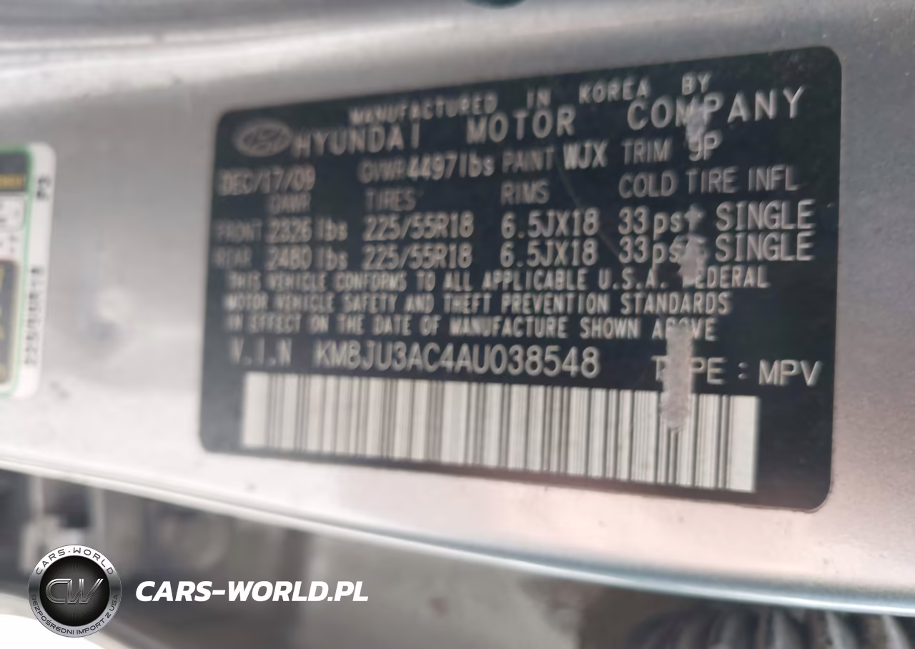 2010 Hyundai Tucson Limited VIN:KM8JU3AC4AU038548 - 9