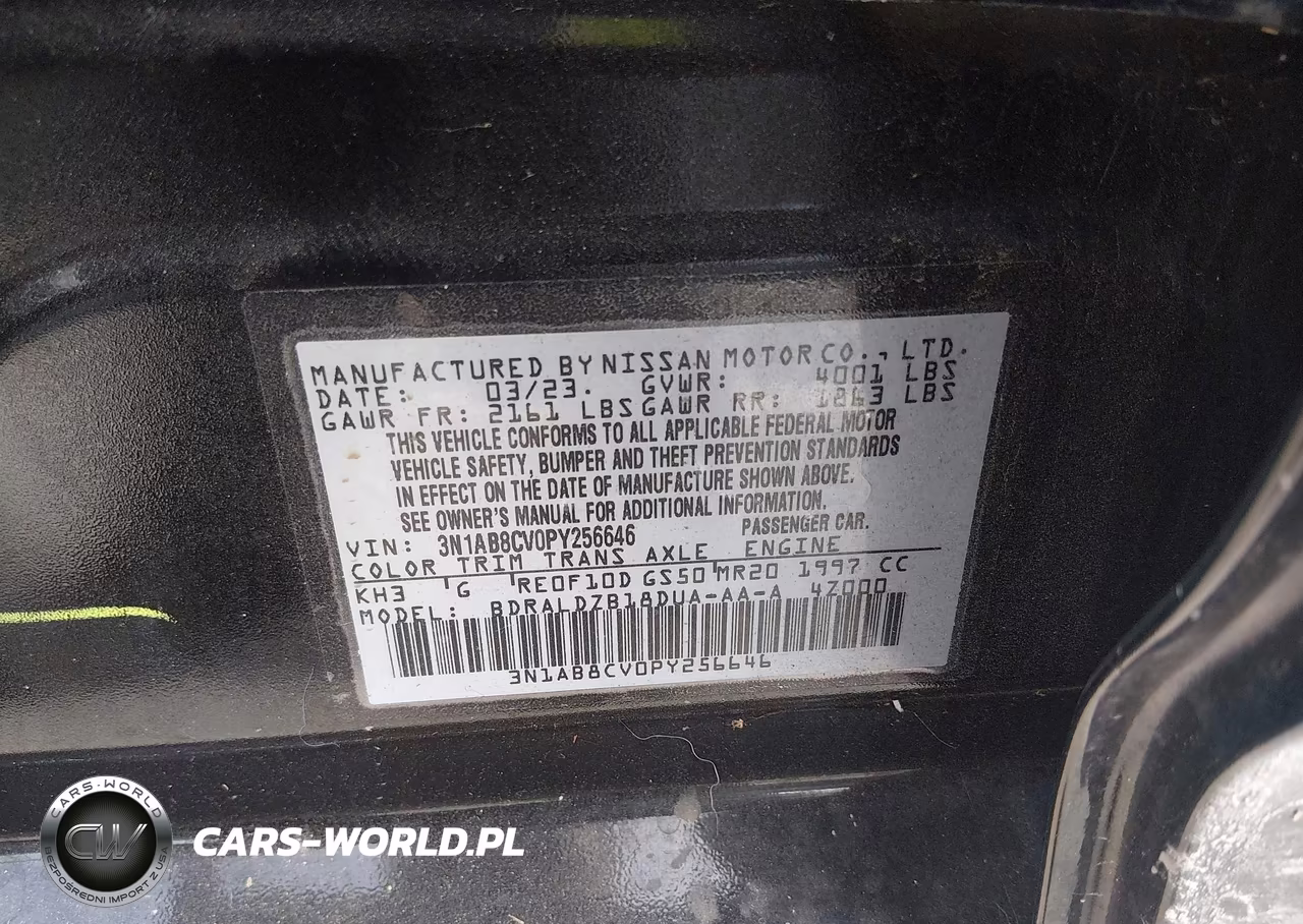 2023 Nissan Sentra Sv Xtronic Cvt VIN:3N1AB8CV0PY256646 - 9