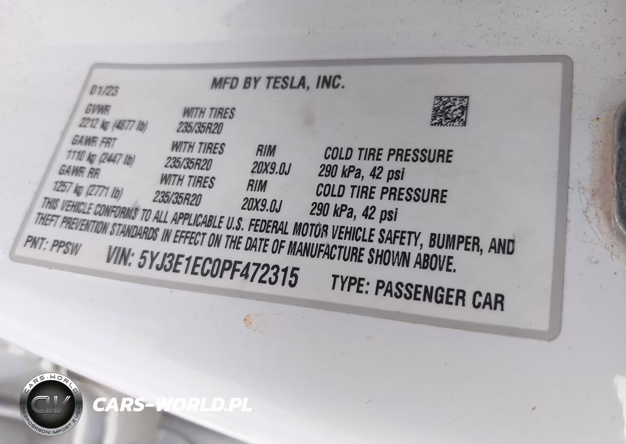 2023 Tesla Model 3 Performance Dual Motor All-Wheel Drive VIN:5YJ3E1EC0PF472315 - 9