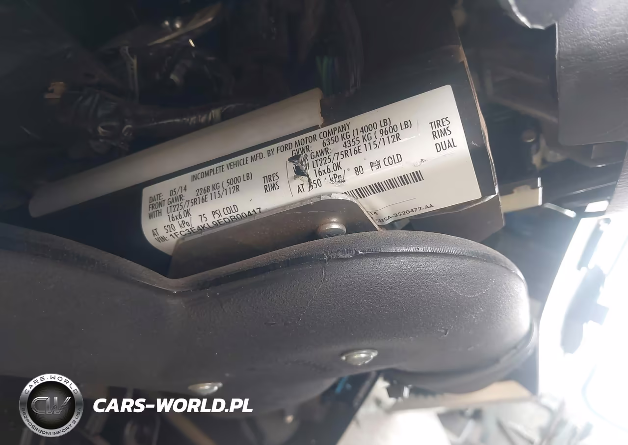 2014 Ford E-450 Stripped VIN:1FC3E4KL9EDB00417 - 9