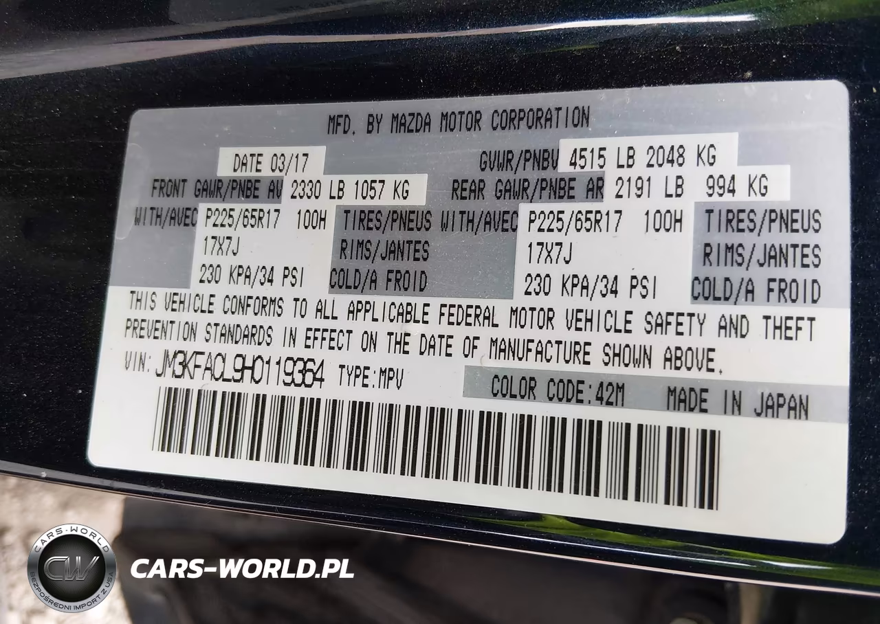 2017 Mazda Cx-5 Touring VIN:JM3KFACL9H0119364 - 9