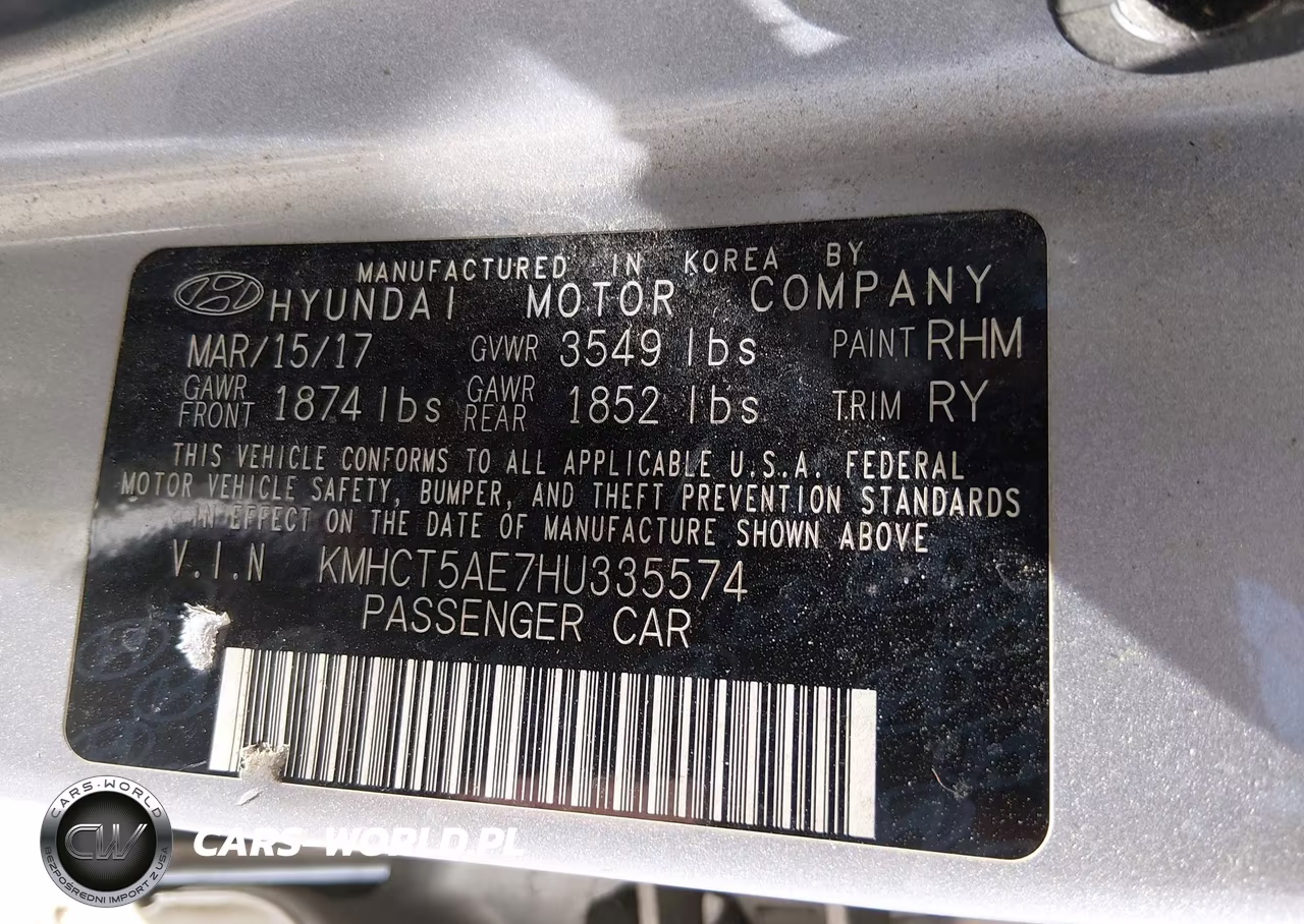 2017 Hyundai Accent Se VIN:KMHCT5AE7HU335574 - 9