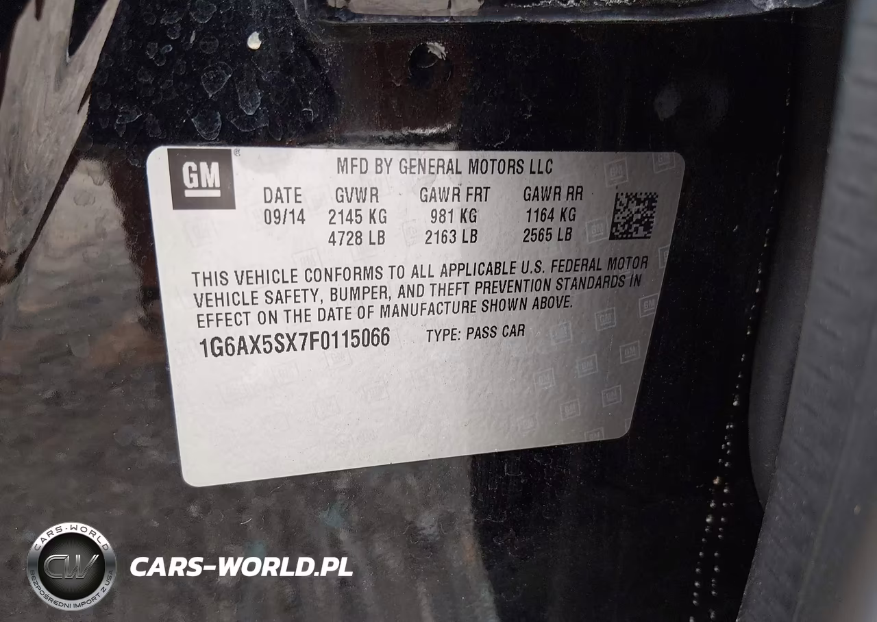 2015 Cadillac Cts Luxury VIN:1G6AX5SX7F0115066 - 9