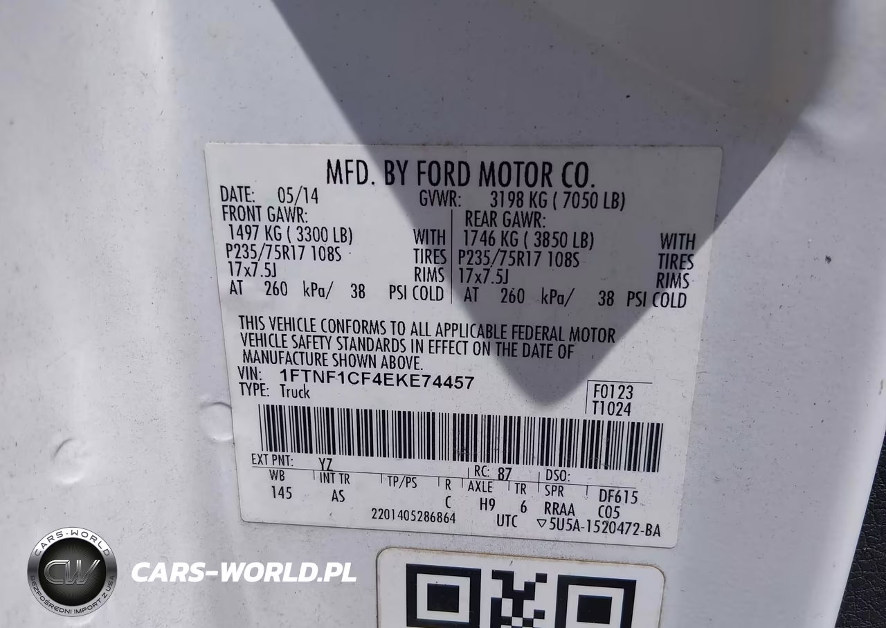 2014 Ford F-150 Xl VIN:1FTNF1CF4EKE74457 - 9