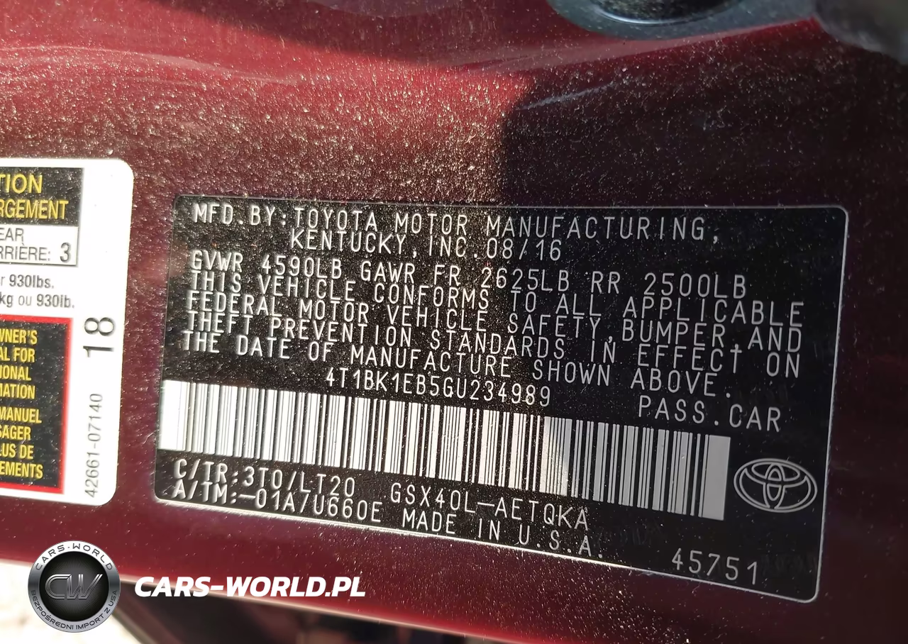 2016 Toyota Avalon Touring VIN:4T1BK1EB5GU234989 - 9