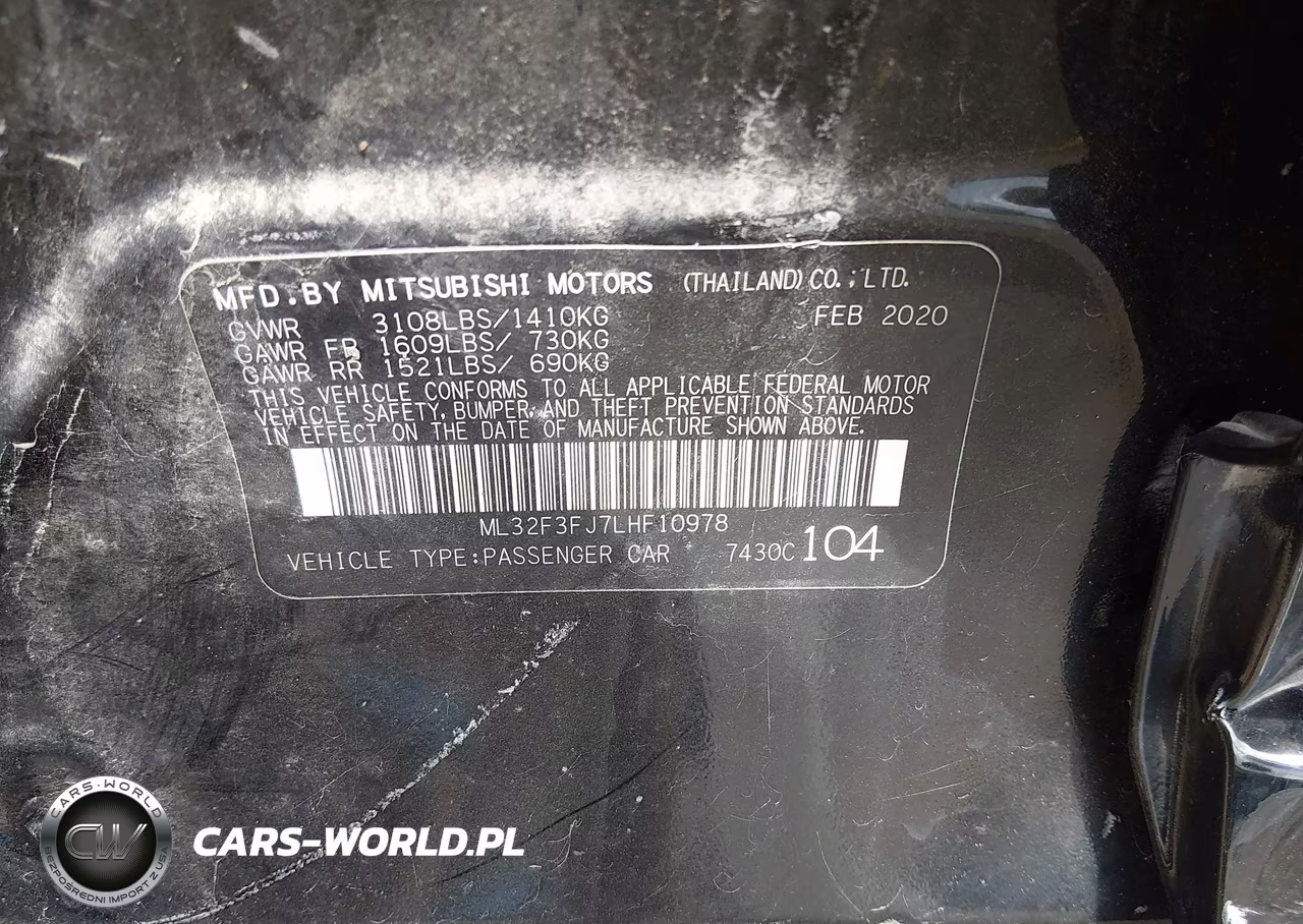 2020 Mitsubishi Mirage G4 Es VIN:ML32F3FJ7LHF10978 - 9