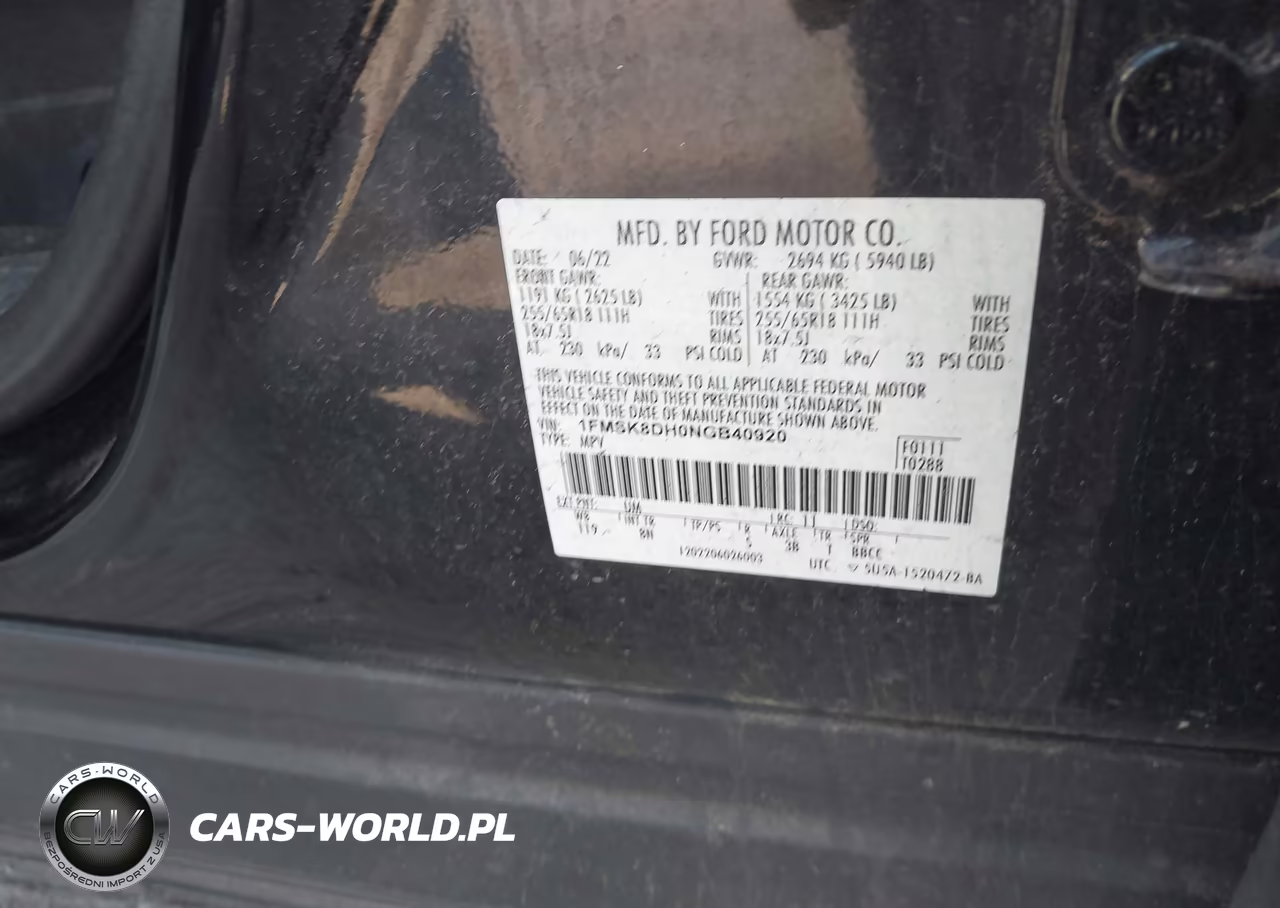 2022 Ford Explorer Xlt VIN:1FMSK8DH0NGB40920 - 9