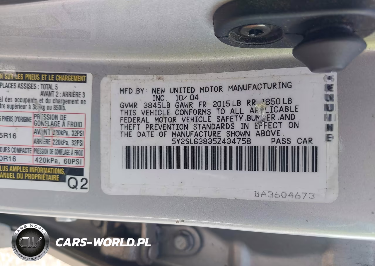 2005 Pontiac Vibe VIN:5Y2SL63835Z434758 - 9