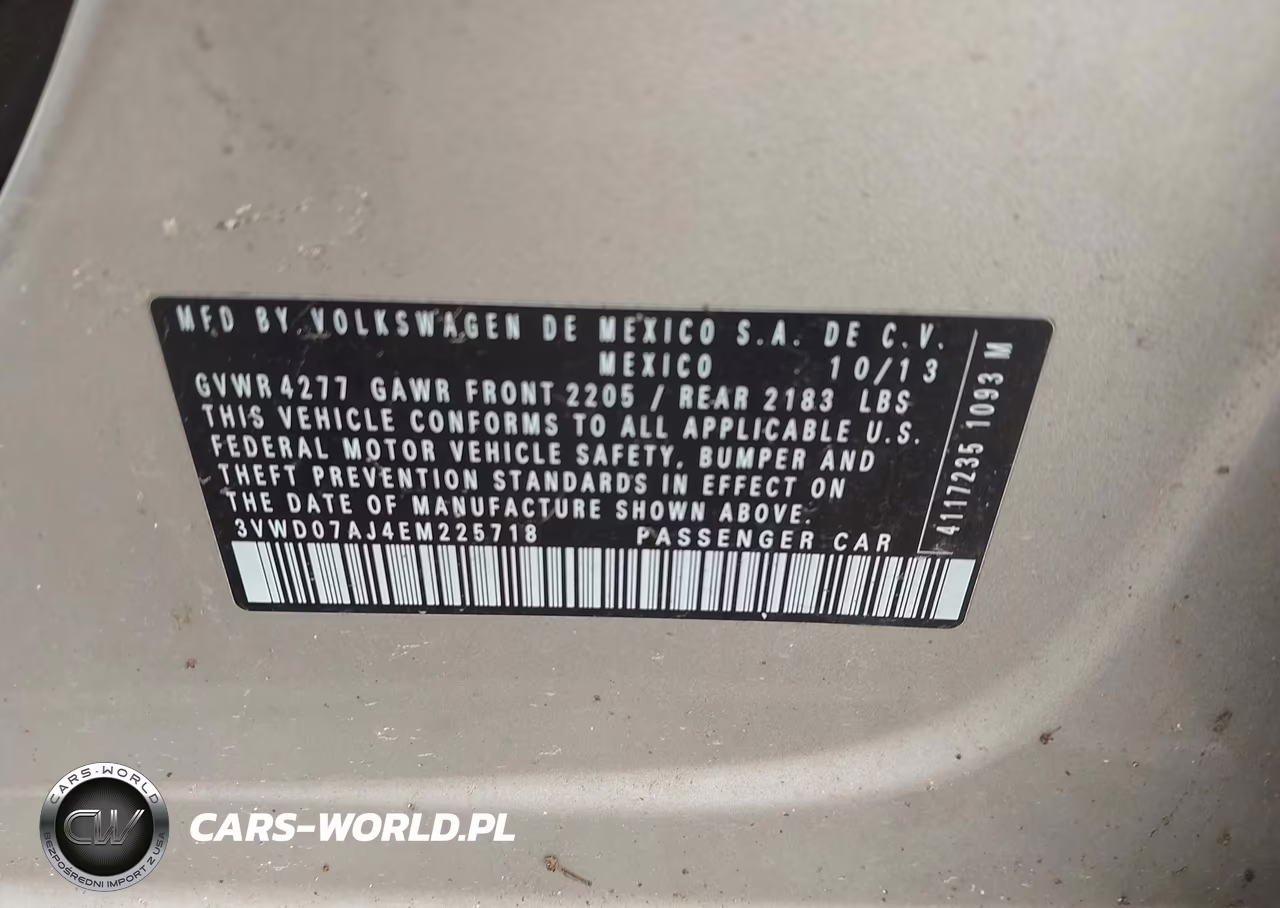 2014 Volkswagen Jetta 1.8T Se VIN:3VWD07AJ4EM225718 - 9