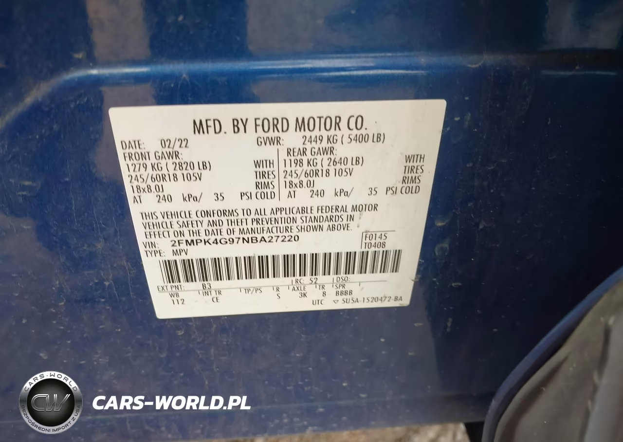 2022 Ford Edge Se VIN:2FMPK4G97NBA27220 - 9