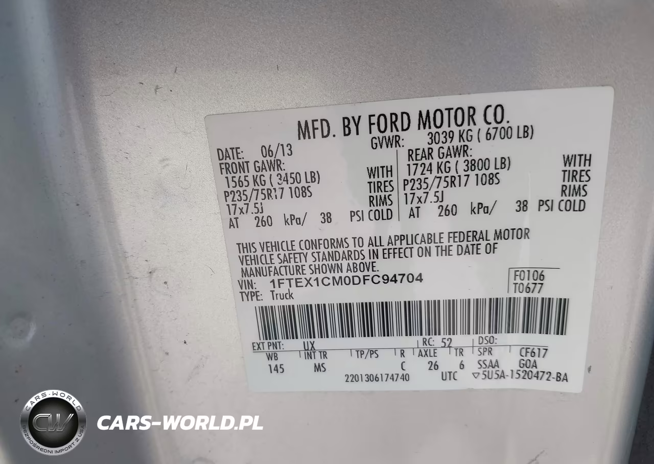 2013 Ford F-150 Xlt VIN:1FTEX1CM0DFC94704 - 9