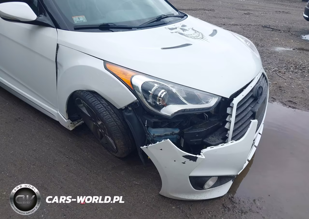 2014 Hyundai Veloster Turbo W-Blue VIN:KMHTC6AEXEU207217 - 6