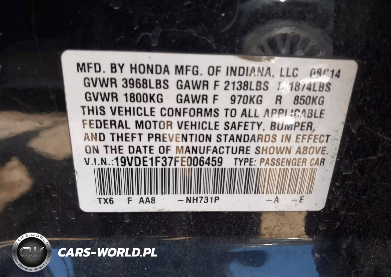 2015 Acura Ilx 2.0L VIN:19VDE1F37FE006459 - 9