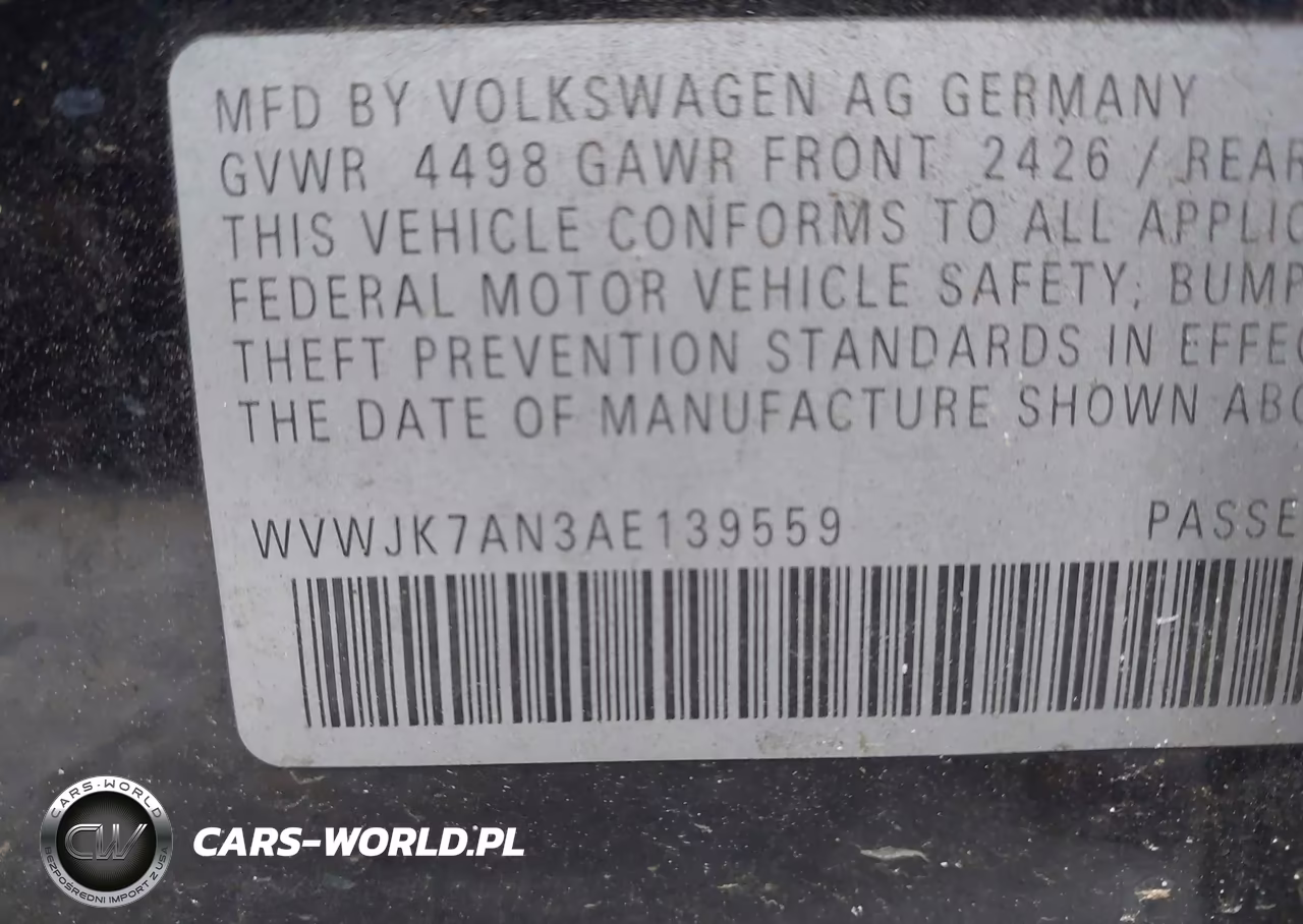 2010 Volkswagen Passat Komfort VIN:WVWJK7AN3AE139559 - 9