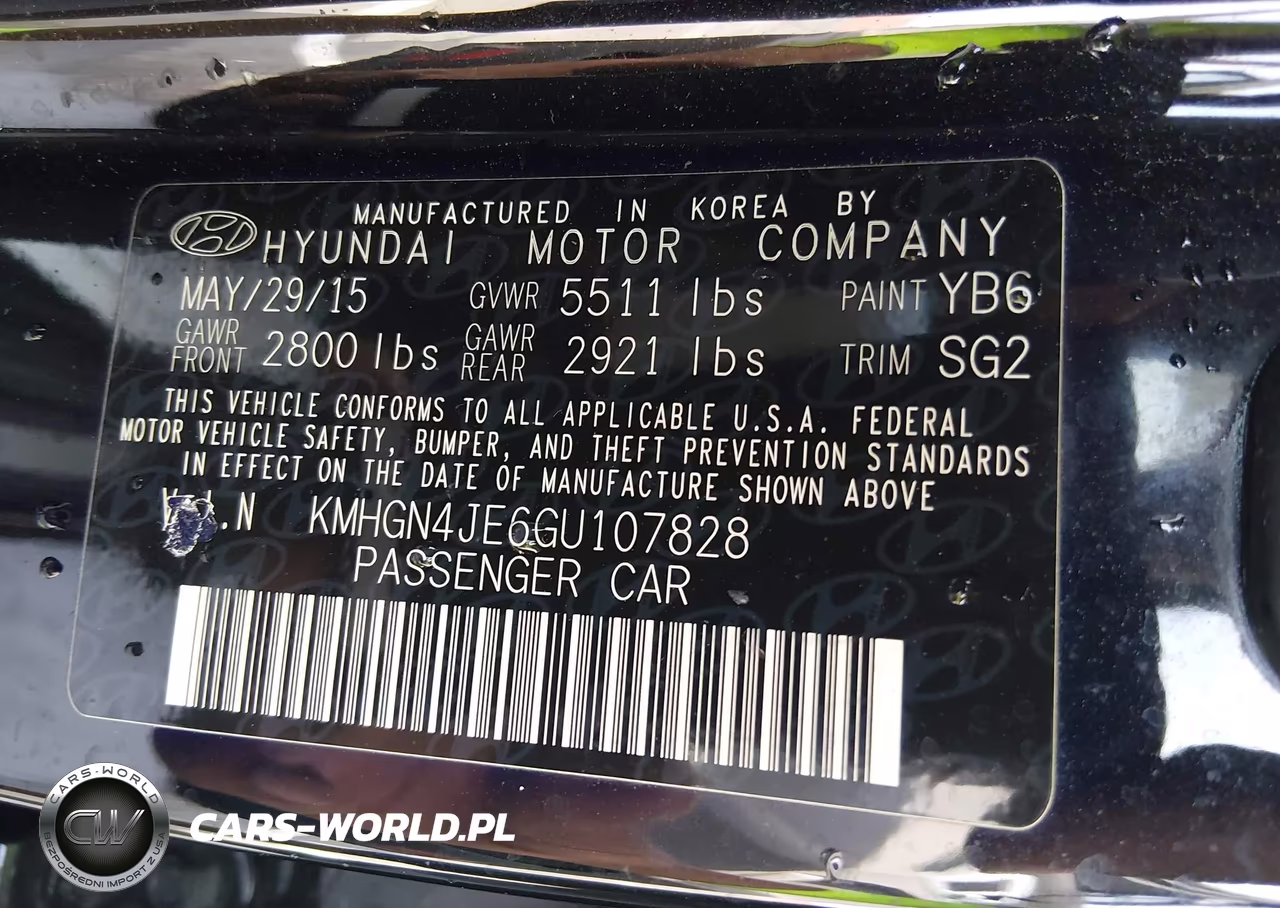 2016 Hyundai Genesis 3.8 VIN:KMHGN4JE6GU107828 - 9