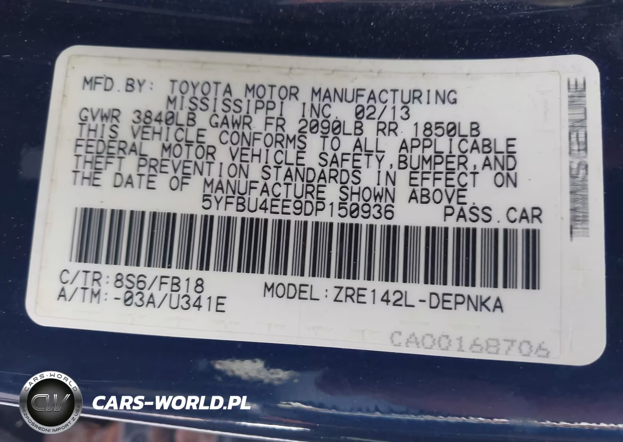 2013 Toyota Corolla Le VIN:5YFBU4EE9DP150936 - 9
