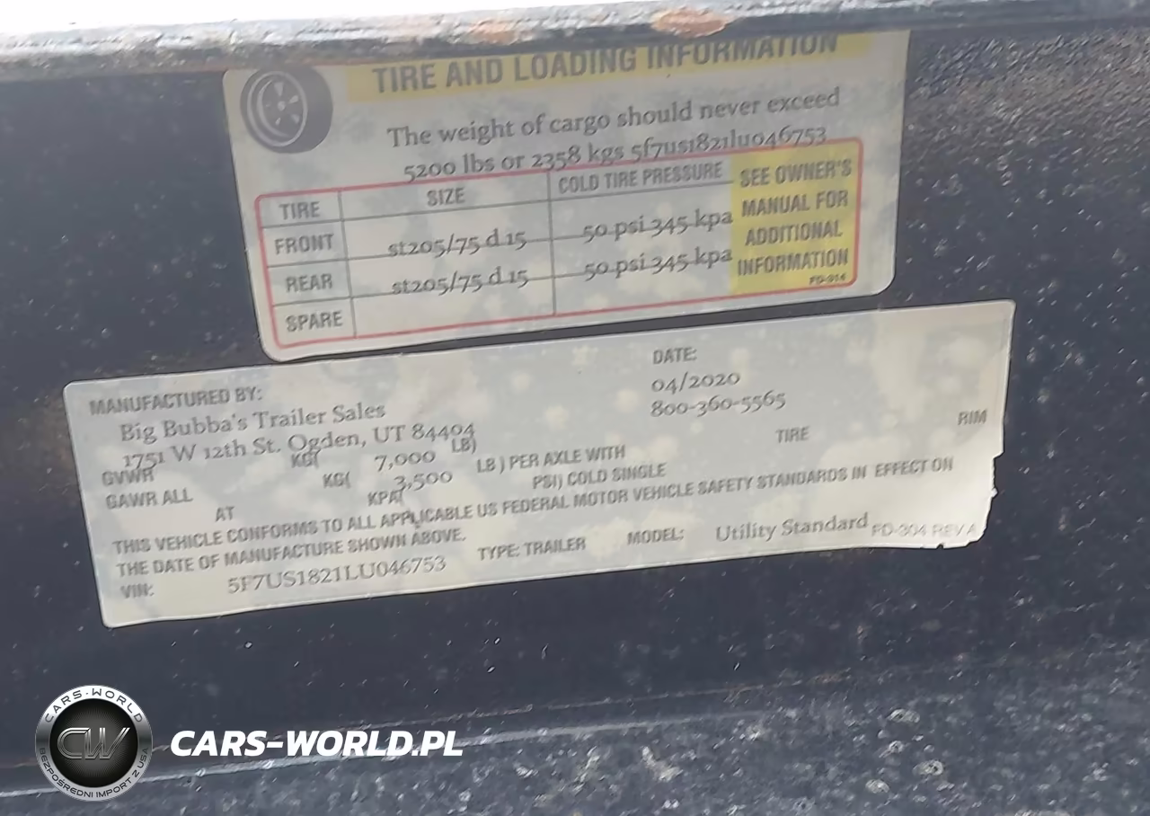 2020 Big Bubbas Trailer Unknown VIN:5F7US1821LU046753 - 8