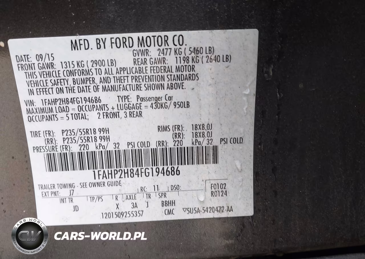 2015 Ford Taurus Sel VIN:1FAHP2H84FG194686 - 9
