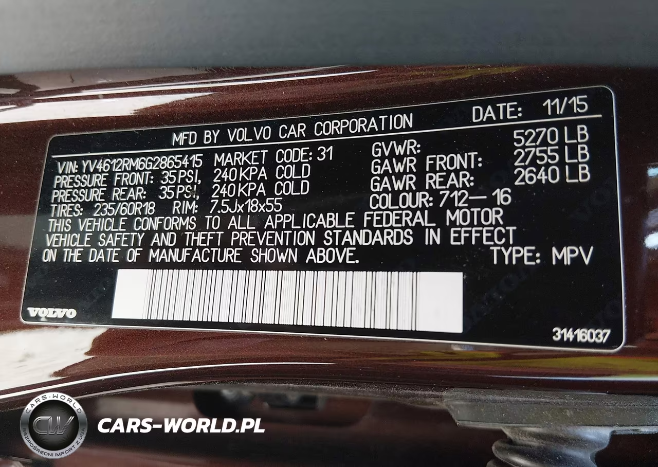 2016 Volvo Xc60 T5 Platinum VIN:YV4612RM6G2865415 - 9