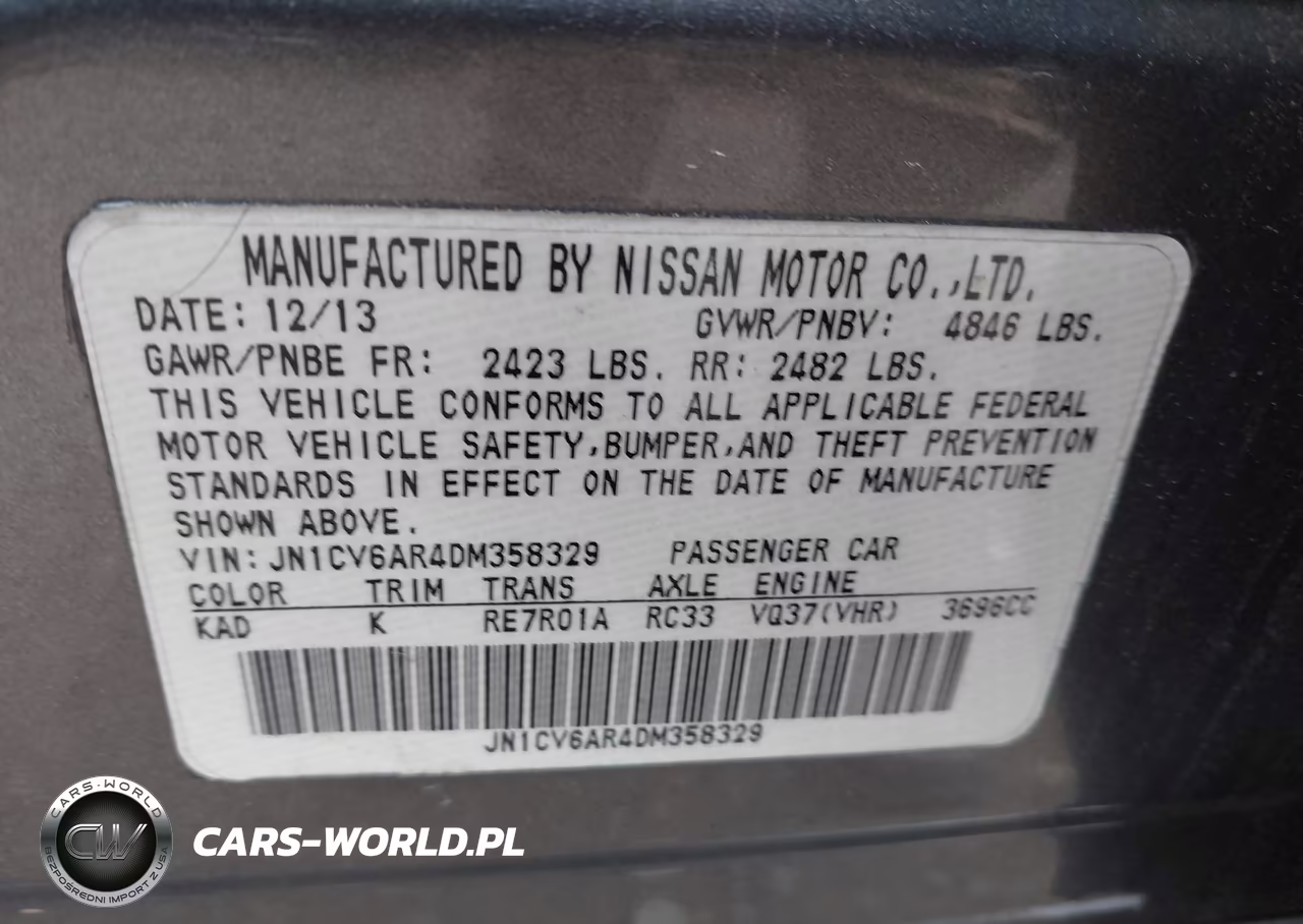2013 Infiniti G37X VIN:JN1CV6AR4DM358329 - 9