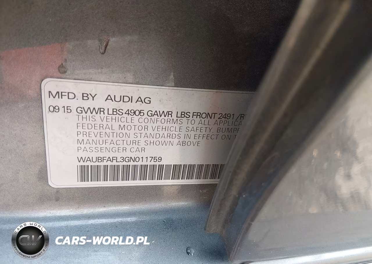 2016 Audi A4 Premium VIN:WAUBFAFL3GN011759 - 9