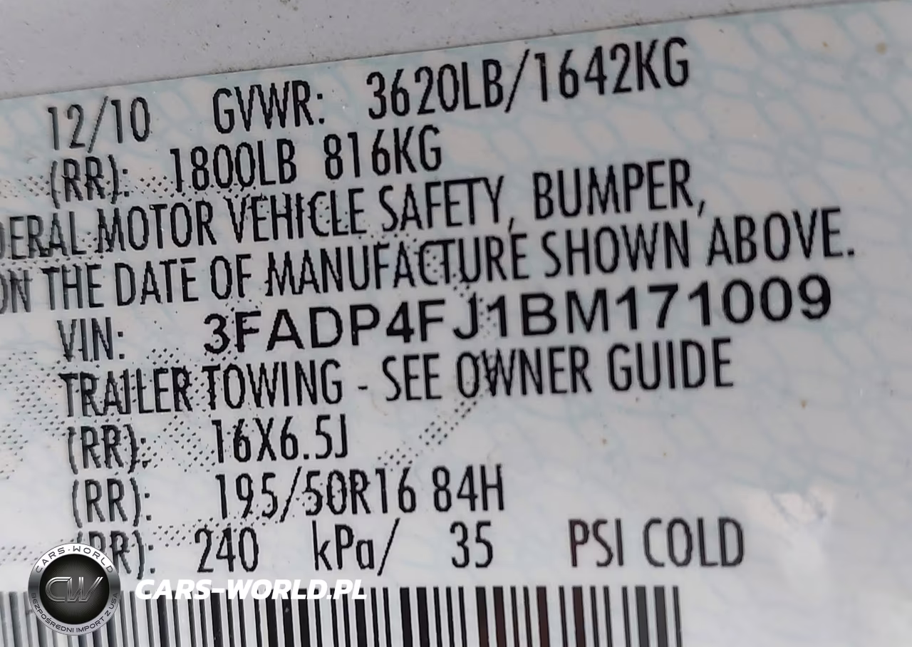 2011 Ford Fiesta Ses VIN:3FADP4FJ1BM171009 - 9