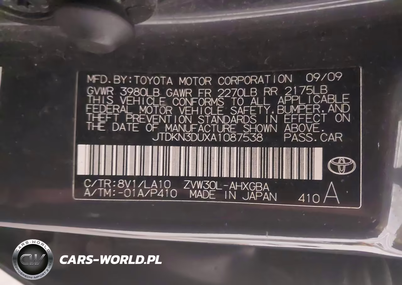 2010 Toyota Prius Iv VIN:JTDKN3DUXA1087538 - 9