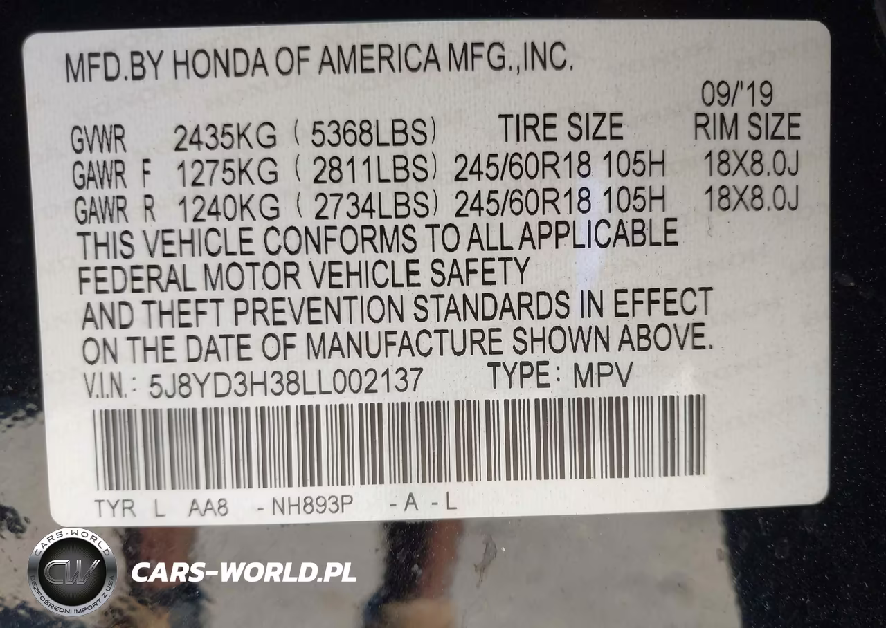 2020 Acura Mdx Standard VIN:5J8YD3H38LL002137 - 9